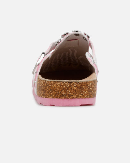 Octavious Marks Cow Fur Clogs Pink