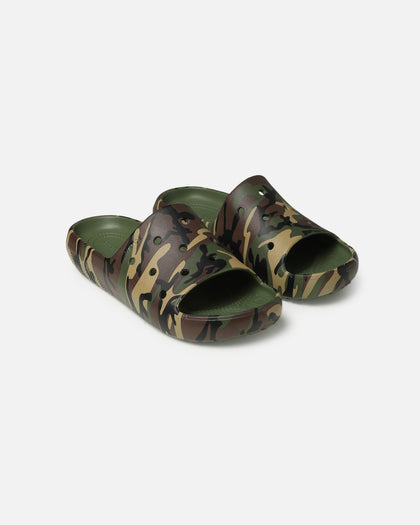 Crocs Classic Camouflage Slide V2 Army Green