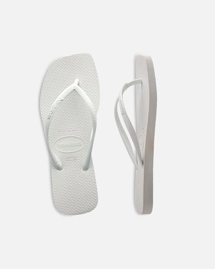 Havaianas Women's Slim Square Thongs White