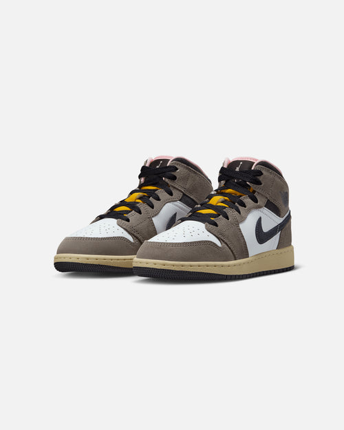 Jordan Kids' Air Jordan 1 Mid SE (GS) White/Grey