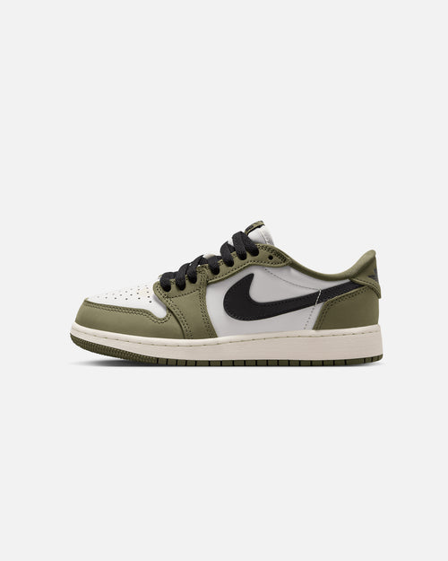 Kids' Air Jordan 1 Retro Low "Medium Olive" (GS)
