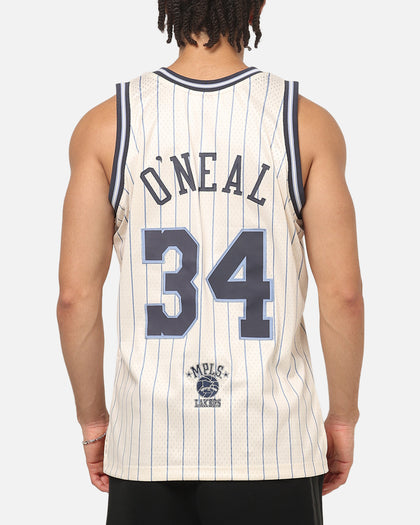 Mitchell & Ness Los Angeles Lakers Shaquille O'Neal #34 Playoff Energy Swingman Jersey Off White