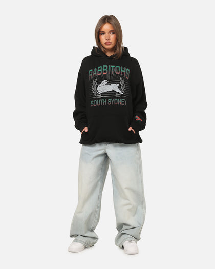 Bleacher Athletic South Sydney Rabbitohs NRL Adult Club Wreath Hoodie Black