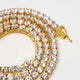 Saint Morta 24" Tennis Necklace Gold