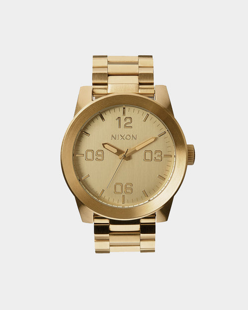 Nixon Corporal Stainless Steel Watch Gold