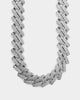 Saint Morta Interlink 20" Necklace Iced White Gold