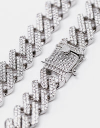 Saint Morta Interlink 20" Necklace Iced White Gold