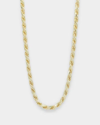 House Of Auric Rope 4mm 24" Chain 18k Gold Vermeil