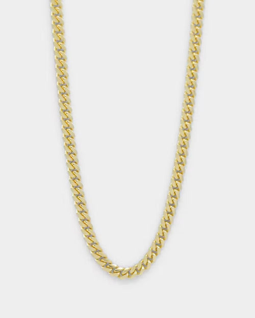 House Of Auric Cuban Link 4mm 18" Chain 18K Gold Vermeil