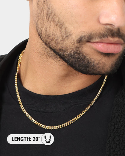 House Of Auric 5mm Cuban Link Chain 18K Gold Vermeil