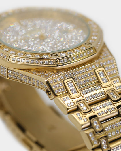 Saint Morta Medio Premierre Watch Iced Gold