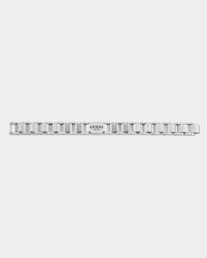 Guess Mainline Frontier 15MM Crystal Bracelet Silver