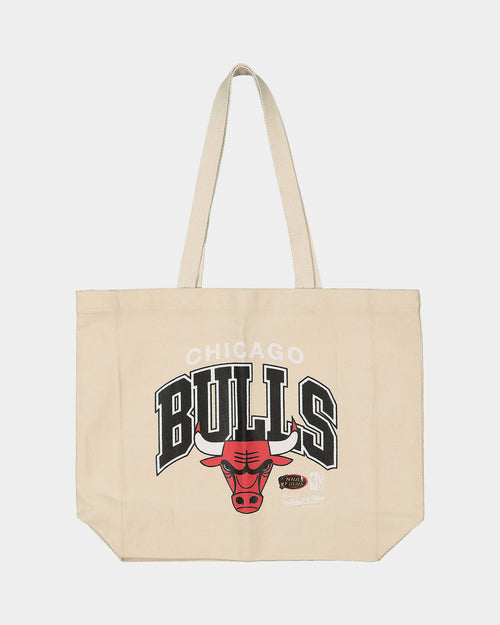 Mitchell & Ness Chicago Bulls Keyline Tote Bag Cream