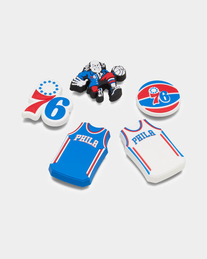 Crocs X NBA Philadelphia 76ers 5 Pack Jibbitz Charms Multi