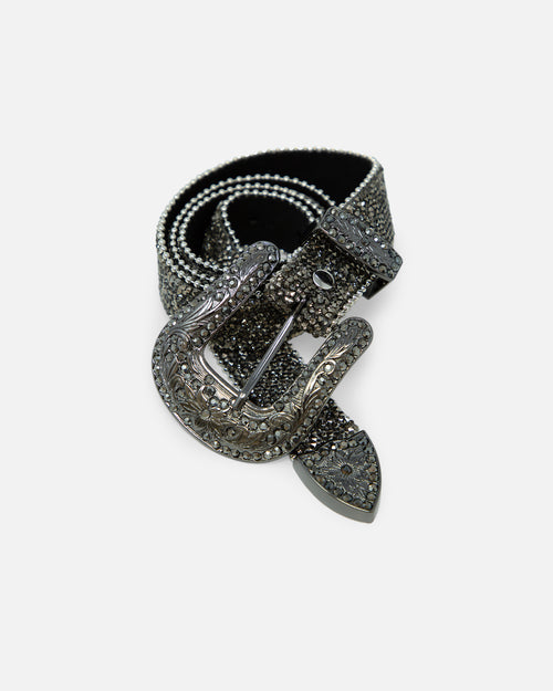 MNML Caviar Crystal Belt Black