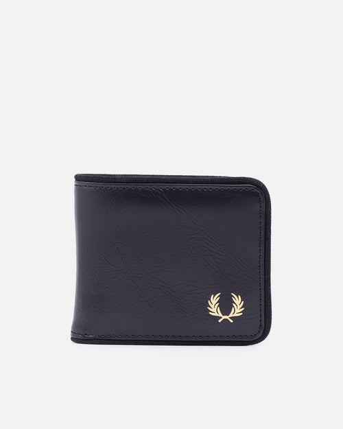 Fred Perry Tonal PU Billfold Wallet Black