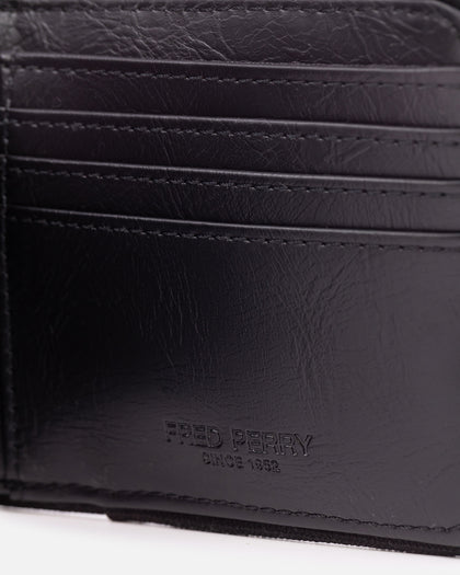 Fred Perry Tonal PU Billfold Wallet Black