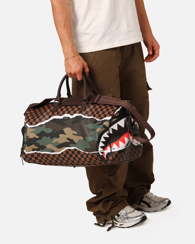 Sprayground Tear It Up Camo Duffle Bag Multi Culture Kings NZ