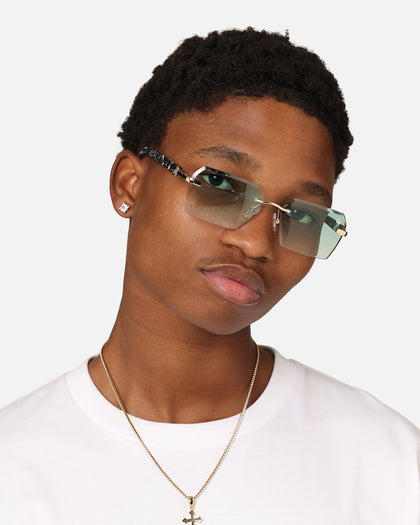 Belvoir & Co X Culture Kings Kennedy Sunglasses Green/Gold/Black