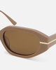 Nuqe Zarah Sunglasses Tan/Brown
