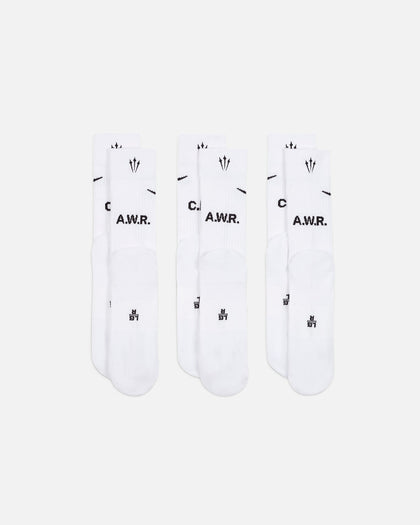 Nike Nocta Crew Socks 3 Pack White/Black