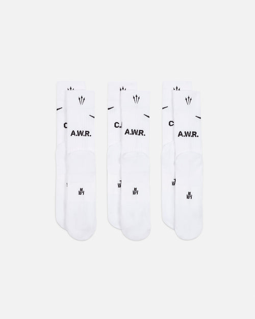 Nike Nocta Crew Socks 3 Pack White/Black