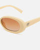Le Specs Outta Love Sunglasses Ecru