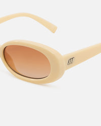 Le Specs Outta Love Sunglasses Ecru