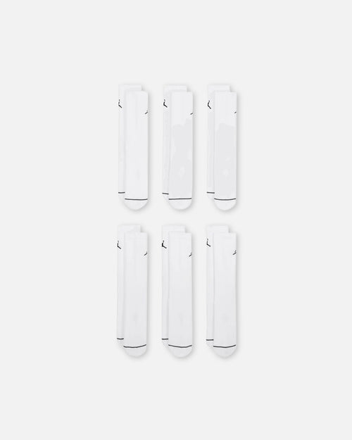 Jordan Everyday Cushioned Crew Socks 6 Pack White/Black
