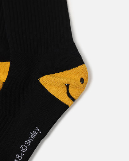 Market X Smiley Heel Crew Socks Black
