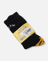 Market X Smiley Heel Crew Socks Black