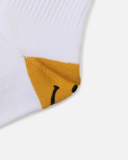 Market X Smiley Heel Crew Socks White