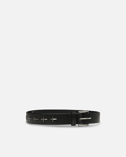 Saint Morta Crossfire Leather Belt Black