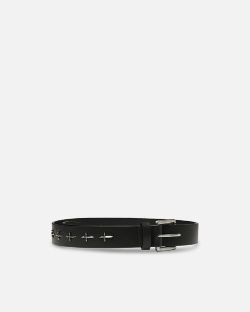 Saint Morta Crossfire Leather Belt Black