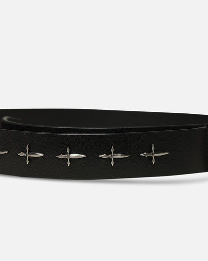 Saint Morta Crossfire Leather Belt Black