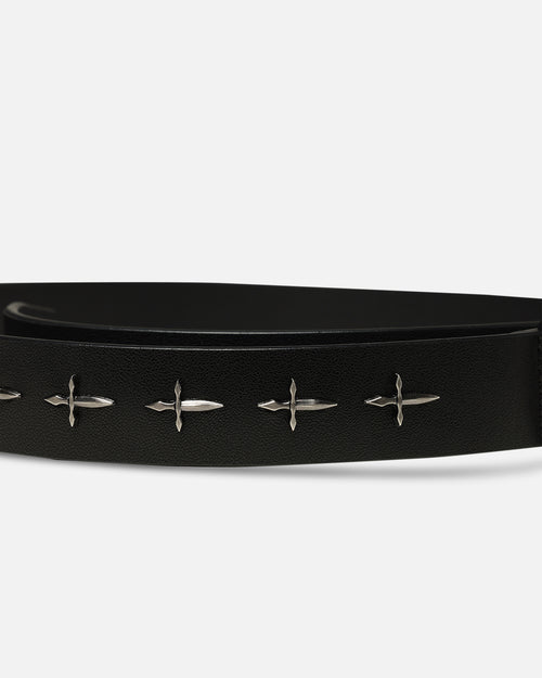 Saint Morta Crossfire Leather Belt Black