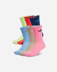 Adidas Trefoil Cushioned Crew Socks 6 Pack Multi