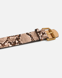 Saint Morta Snakeskin Belt Brown