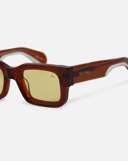 Belvior & Co Arlo Sunglasses Tan/Yellow
