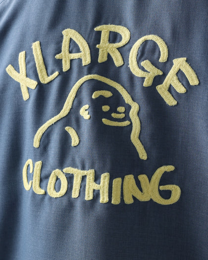 X-Large Drawing OG Open Collar T-Shirt Blue