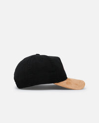 New Era Miami Dolphins 'Corduroy Suede' Pre-Curved Golfer Snapback Washed Black