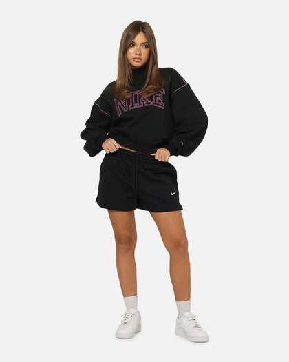 Nike Women's Sportswear Phoenix Fleece Mid-Rise 4" Shorts Black/Sail