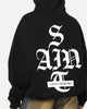 Saint Morta Gothic Stack Boxy Hoodie Black