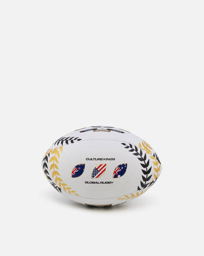Culture Kings NFS Rugby Ball 24 White/Black/Gold.
