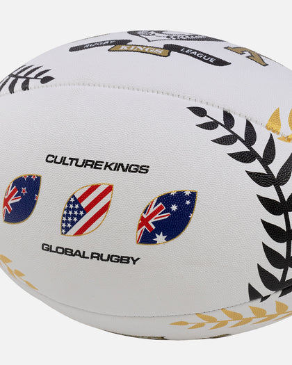 Culture Kings NFS Rugby Ball 24 White/Black/Gold.