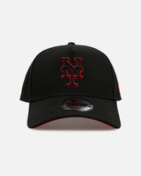 New Era New York Mets 'Easy Black And Scarlet' 9FORTY A-Frame Snapback Black/Scarlet