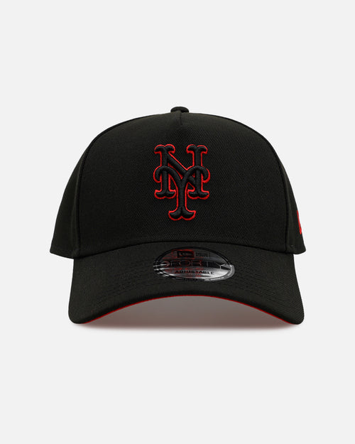 New Era New York Mets 'Easy Black And Scarlet' 9FORTY A-Frame Snapback Black/Scarlet