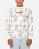 Ed Hardy Tiger Waffle Long Sleeve T-Shirt Off White