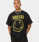 Nirvana Smiley Vintage Tee Washed Black