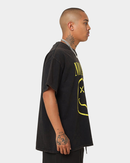 Nirvana Smiley Vintage Tee Washed Black